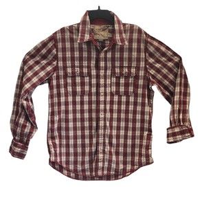 Urban Pipeline UP Men's Button-Up Long Sleeve Shirt L Multicolor Plaid Easy Care